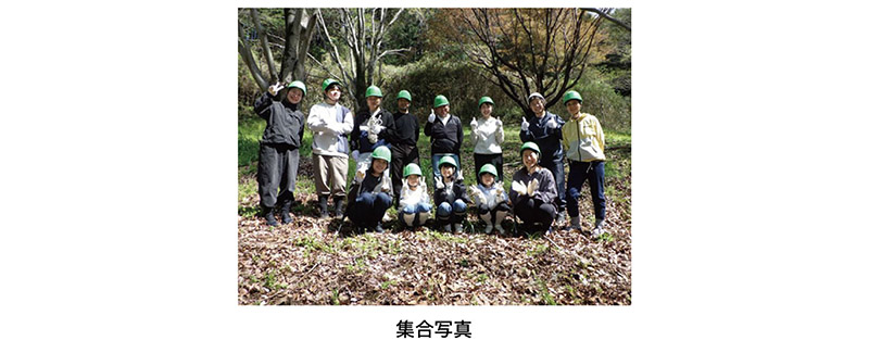 大阪府四条畷市での間伐活動に参加したメンバーの集合写真